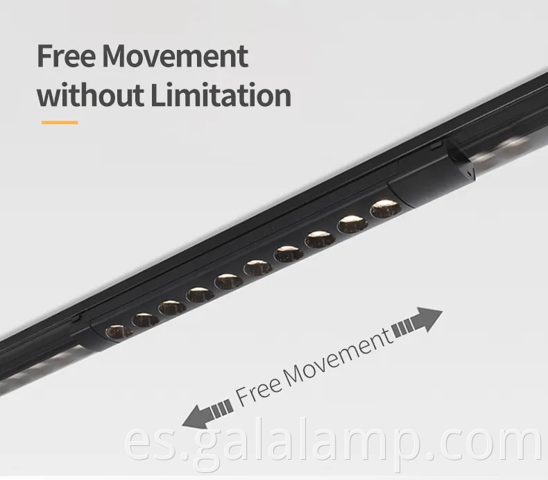 Erdu Techo lineal 48V 35 mm Rarestro delgado Sistema de luz magnética Luz de vía ultra delgada Famba de mazorca montada en la superficie LED LED Magnetic L